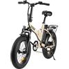 Nilox, Ebike X8 Pro, Bici Elettrica Pieghevole, Fino a 70 km di Autonomia, Fino a 25 km/h, Motore 36V/250W e Batteria Removibile, Ruote 20", Cambio Shimano 6 Velocità, Freni a Disco, Green