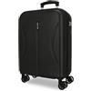 ROLL ROAD Joumma Roll Road Formentera Valigia da Cabina Nero 38x55x20 cm Rigido ABS Lucchetto a Combinazione Integrato 35L 2.6kg 4 Doppie Ruote Bagaglio a Mano