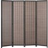 HOMCOM Paravento in legno separatore di ambienti cloison de séparation pieghevole 4 pannelli 180 x 180 cm marrone