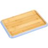 KESPER | Vassoio da portata | Materiale: bambù - certificato FSC® | con olio BIOFA | Dimensioni: 30, 5 x 20 x 2 cm | Colore: marrone con bordo blu | Vassoio da portata in legno | 58372
