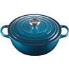 Le Creuset Marmitta Evolution in ghisa vetrificata con Coperchio, diameter 26 cm, Volume 4.1 L, Deep Teal, 21114266420430