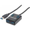 Manhattan Hub usb Manhattan 3.0 4 Porte Nero