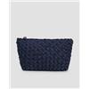 Naghedi Borsa Intrecciata A Mano Naghedi Gigi Small Clutch Double Weave Blu Scuro