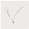 TOOQ DB1434TNR-W - Supporto da scrivania per 2 schermi 13"-34", colore bianco