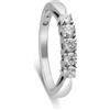DAMIANI Anello veretta 5 pietre Damiani collezione Cupido in oro bianco 18kt e diamanti bianchi 0,335 ct colore GH purezza VVS-VS. Misura 13. Il gioiello è venduto con scatola e garanzia Luxury Zone.