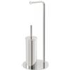 Roccobimbo Piantana Porta Scopino e Porta Rotolo Cromato 56 Cm di Roccobimbo