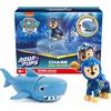PAW Patrol, Aqua Pups - Set di action figure di Chase e squalo, giocattoli per bambini dai 3 anni in su