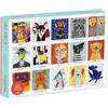 Happily Art Dogs, Puzzle da 1000 pezzi per adulti, in cartone riciclato al 100% di alta qualità, puzzle da 1000 pezzi per adulti, regalo per gli amanti dei cani, puzzle Happily
