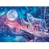 Ravensburger Puzzle 12000476 - Wolf in the Northern Lights - Puzzle da 500 pezzi per adulti e bambini dai 12 anni in su, puzzle a forma di lupo
