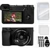 TYUANDOUER A6400 A6300 - Custodia per fotocamera e kit di accessori per schermo LCD, custodia in morbido silicone per fotocamera digitale Sony Alpha A6400 A6300, custodia con maniglia - nero