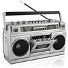 WISCENT Boombox Rétro Années 80 avec Bluetooth et Lecteur Cassette | Radio AM/FM/OC, Son Graves Puissants 24W, Riproduzione USB & Micro SD - Jack Cuffie e Portatile per Interno/Esterno