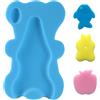 Admygo Supporto in spugna per il bagnetto del bambino, morbido cuscino da bagno per neonati e neonati, tappetino in spugna antiscivolo ad asciugatura rapida, adatto per lavandino e vasca da bagno, blu