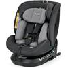 BURIGOTTO BOAVISTA SPIN BLACK & GREY è il seggiolino auto girevole All-In-One omologato i-Size ECE R129/03 per bambini dalla nascita fino 150 cm di altezza (0-12 anni).
