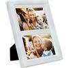BD ART 17 x 23 cm Cornice multipla per 2 foto 10x15 cm, Bianco