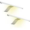 kalb Material für Möbel Kalb | Lampada LED da superficie, 340 x 170 x 40 mm, lampada per armadi con modulo LED, 12 VDC, 4 W, 230 lm per lampada, con interruttore e alimentatore, grigio argento, per armadi (grigio argento