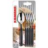 Fiskars Kaimano KTS790306N Cucchiaini da tè, Acciaio Inossidabile, Nero, 6 unità