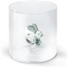 WD LifeStyle Bicchiere Vetro Borosilicato Cc 250 ml Decoro Coniglio