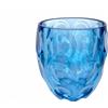 GUZZINI Bicchiere Basso Bubbles Blu - Bicchiere in Vetro Colorato Design Moderno