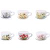 Ad Trend Vaso a Forma di Tazza con Sottovaso 16x12xH9 cm - Cachepot Decorativo per Piante e Fiori 1 Pz