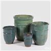 EDG Enzo De Gasperi Set 4 Pz Vaso Glaze Coste H 50 Cm H 41 Cm H 32 Cm H 23 Cm Dark Green