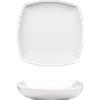 Saturnia Piatto Fondo Quadro L 21 Cm H 4,5 Cm Diag. 24,5 Cm Porcellana Tokio Bianco