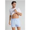 Intimissimi Pantaloni Corti Lino E Cotone Uomo Azzurro