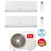 TCL Climatizzatore Condizionatore TCL BreezeIN serie P5 Wifi R32 Dual Split Inverter 9000 + 18000 BTU con U.E. MT2730 Classe A++/A+