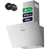 CIARRA CBCS6762A Cappa Aspirante Inclinata 60 cm Classe A+++ - 650 m³/h - Cappa da Cucina 3 Velocità con Filtri Carbone Inclusi - Ricircolo o Scarico - Acciaio Inox