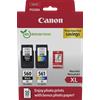 Canon Confezione multipla con cartucce di inchiostro Canon nero PG-560XL e a colori CL-561XL + carta fotografica