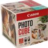 Canon Photo Cube con cartucce d'inchiostro PG-560 + CL-561 e carta fotografica lucida Plus Glossy II PP-201 5x5" (40 fogli) - Confezione multipla, Bl