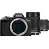 Canon Fotocamera mirrorless Canon EOS R50, Nero + obiettivo RF-S 18-45mm IS STM + obiettivo RF-S 55-210mm IS STM