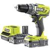 RYOBI trapano avvitatore RYOBI 18V 2.0Ah LithiumPlus OnePlus 2 batterie - Quick Charger 2.0Ah R18DD3-220S