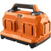 AEG Caricabatterie 18 V, 6 porte, tensione di rete 220-240 V, per batterie 18 V da 1,5 a 9,0 Ah, modalità di ricarica sequenziale.