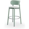 ALMA DESIGN sgabello con cuscino MINNIE H 74 cm - 4142-LE28-CAT.A