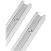 QWORK® 2 Pezzi T-Slot Track 600mm con Viti, Alluminio, T-Track Autofilettanti per Router Table Saw per Falegname