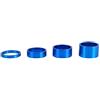 Alomejor 4 Pezzi Distanziatori per Bici in Alluminio 5mm 10mm 15mm 20mm, Spaziatori Serie Sterzo per Mountain Bike e Bici da Strada, Set Completo 4 Colori Inclusi Blu