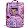 SJ GANG STYLE JAM GANG SJ Zaino Estensibile BIG - FLEECY GIRL - Orsetto Bambine e Ragazze, Rebel Pink, 27 x 41 x 16 cm
