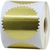 TopHomer 250 sigilli di wafer per certificati, 5,1 cm, colore oro, lucide, autoadesive, con bordo seghettato, per certificati, buste, pacchetti