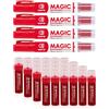 ESENG Pennarello per Magic WM-218 (4 pennarelli + 24 cartucce, rosso)