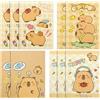 Geluode Capybara - Quaderni tascabili, 10 confezioni in 4 motivi, 8,2 x 12 cm, mini quaderni impermeabili, per regali di compleanno, calza della Befana, ufficio, lavoro, scuola, bambini, studenti