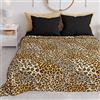 PETTI Artigiani Italiani - Telo Arredo Copridivano Copritutto in Microfibra 220x270 cm, Fantasia Animalier 04 | Multiuso per Divani, Copriletto e Copritavolo | Telo Protettivo Lavabile