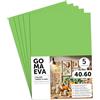 m-office Fogli di Gomma Eva Colorata, Gomma Crepla per Scrapbooking, Scuola, Cartoncini Creativi, Lavoretti, Torte Scenografiche, Scuola o Progetti Artistici 40x60cm (Verde chiaro, 5 uds)