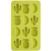 Bar Craft BarCraft Chic-Vassoio per cubetti di Ghiaccio in Silicone, 22 x 13 cm, Colore, Verde Tropicale, 13 x 22 x 2 cm
