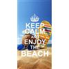 Miracle Home. Telo Mare in Microfibra, Keep Calm, Multicolor, 95 x 175 cm. 11754