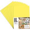 m-office Fogli di Gomma Eva Colorata, Gomma Crepla per Scrapbooking, Scuola, Cartoncini Creativi, Lavoretti, Torte Scenografiche, Scuola o Progetti Artistici 40x60cm (Giallo Limone, 10 uds)