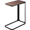 YAMAZAKI 7203 FRAME Side Table, black, Steel/Wood, 24 x 45 x 52 cm