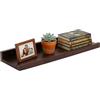 Relaxdays mensola da Parete, HxLxP: 5 x 50 x 15 cm, in Noce, sospesa per cornici e Decorazioni