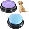 Cerioll Pulsanti Per Cani Registrabili, Buzzer Button Per Addestramento Cani, 2 Pezzi Buzzer Registrazione, Registrazione E Riproduzione Di 30 Secondi, Pulsante Di Conversazione Registrabile (Viola+Azzurro)