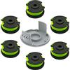 luolety Bobina di filo per decespugliatore Ryobi RAC142 36 V, per RLT36B33 e RY36LT33A-0, bobina di ricambio da 2 mm, 6,1 m (6 bobine + 1 tappo)