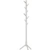 VASAGLE Attaccapanni, Appendiabiti da Terra in Legno, 8 Ganci, per Cappotti Cappelli Borse, per Ingresso, Ganci e Palo in Legno di Gomma, Beige Cappuccino RCR004K01